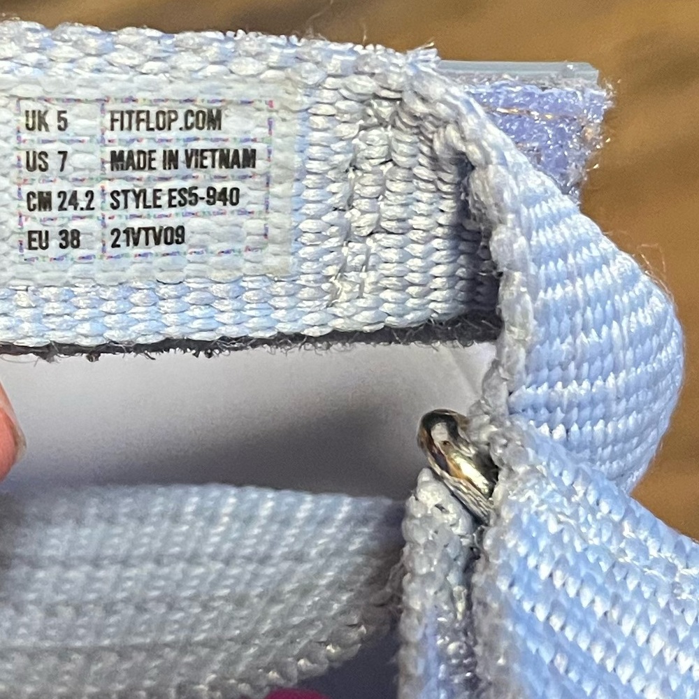 Fitflops Loosh Webbing Z-Strap Wild Lavender Women's Sandals Size 7 - Picture 3 of 11